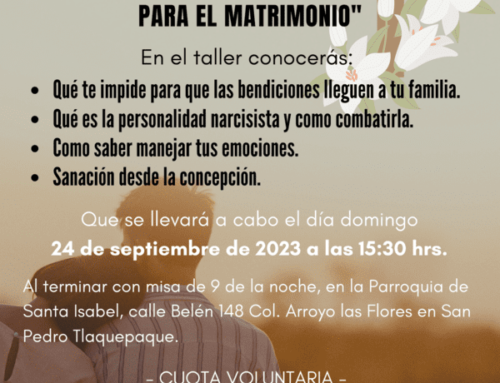 Evento próximo – Conociendo la voluntad de Dios para el matrimonio